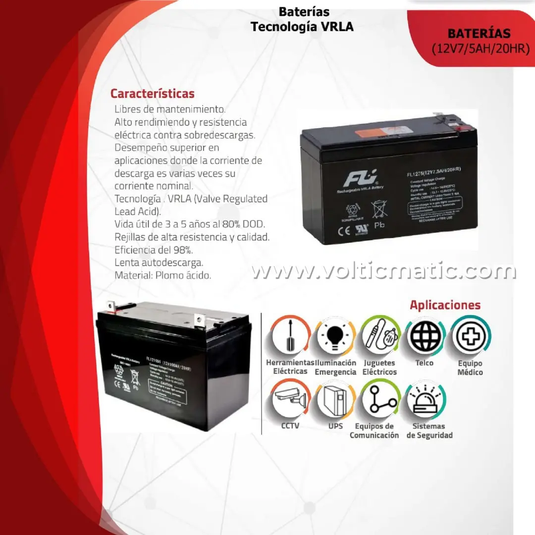 Baterías Plomo y Gel uso Industrial