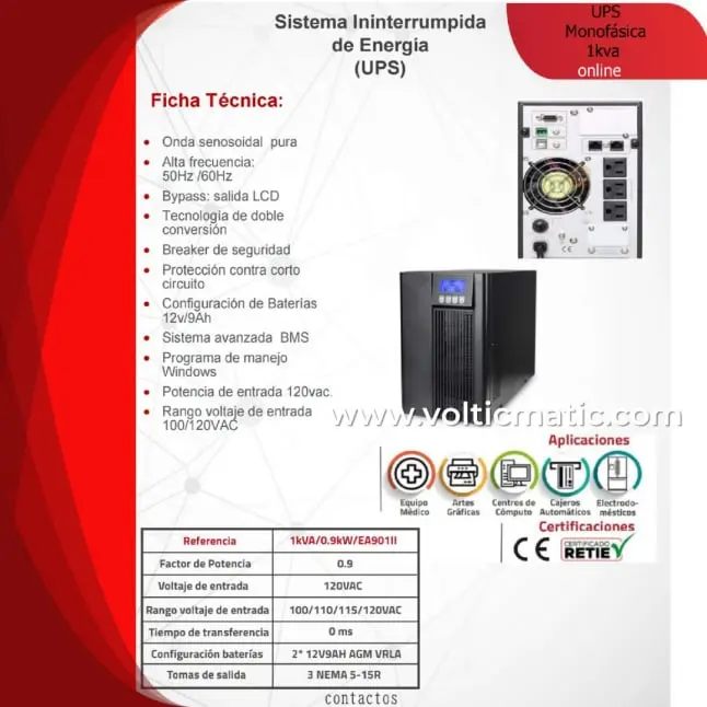 UPS Sistemas Ininterrupidos de Energia 
