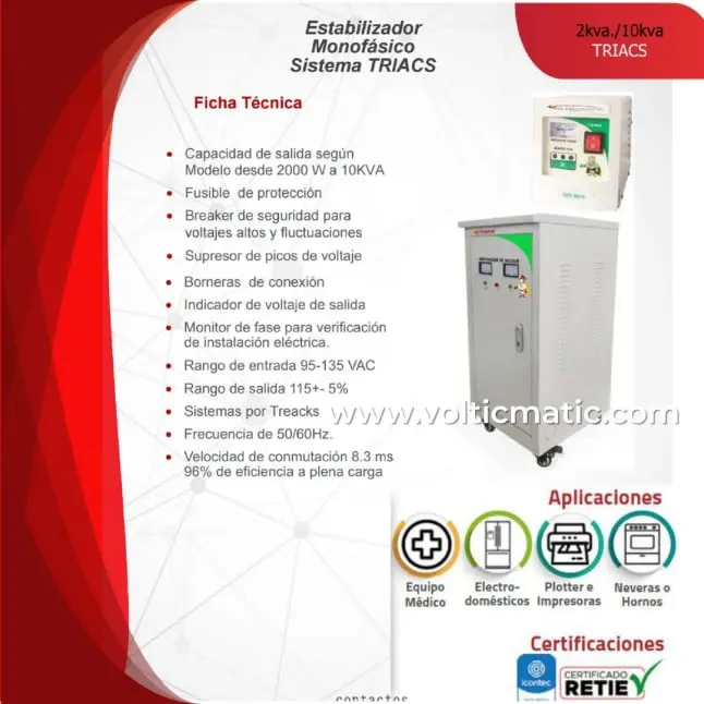 Estabilizador Monofásico Sistema Triacs